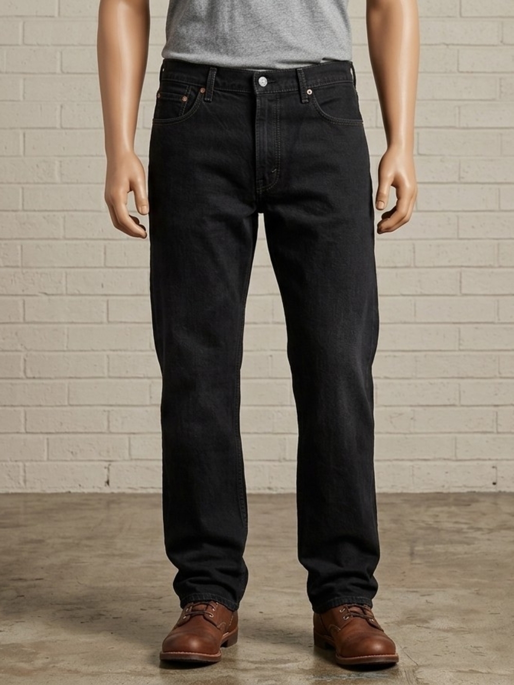 Levi's Men's Relaxed Straight Black Denim Jeans Pre-owned 36/34